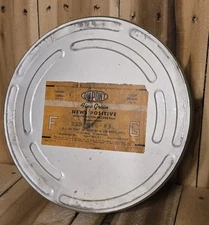 Vintage Dupont 35mm Nitrate Motion Picture News Positive Film Canister EMPTY