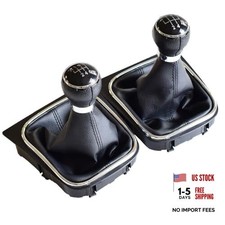 5/6 Speed Car Gear Shift Knob Boot Gearstick Gaiter Kit Manual/Auto 5 speed