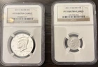 2011-S Silver NGC Kennedy Half Dollar & Silver Rosevelt Dime PF70 Ultra Cameo