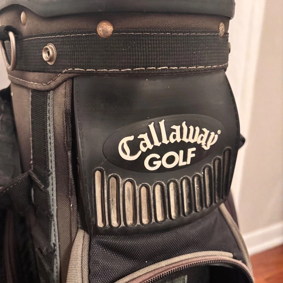 Callaway Golf Bag Cart Bag Black Gray Multiple Pockets Golf Bag Cart Bag - Image 2 of 4