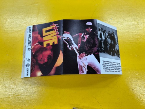 Hank Live cassette tape Hank Williams Jr Classic country music Bocephus - Imagen 7 de 8