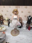 Vintage Barbie Clone Outfit - Dress, Pink Pilgrim Shoes, Flowers, Custom Purse