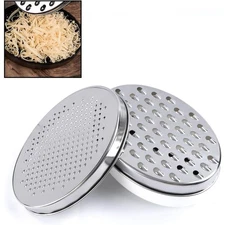 White Cheese Grater and Citrus Zester with Container Lid for Parmesan Cheddar