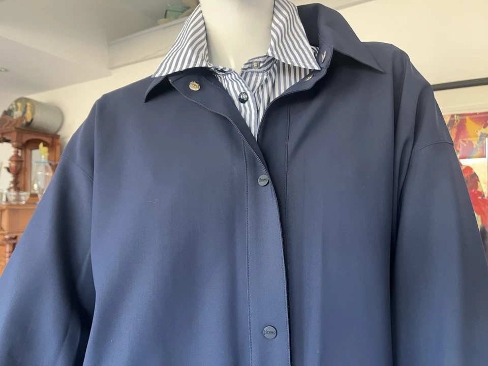 🌹* HERNO * blauer elastischer Kurzmantel Mantel  GR. D 42 🌹* - Bild 3 von 4