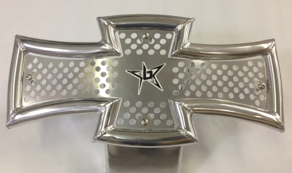 Blingstar Maltese Cross Front Bumper Polished Aluminum Yamaha Raptor 700 700R - Image 2 of 4