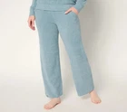 Barefoot Dreams CozyChic Ultra Lite Rolled Edge Ankle Pant-Azure-Large A674676