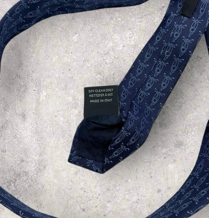 Corbata de seda Z ZEGNA ITALIA XL alce azul marino con:2,5" usada en excelente estado Foto 3 de 4