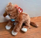 TY Beanie Buddy Mattie Tabby Cat Plush Doll Stuffed Animal Vintage NWT