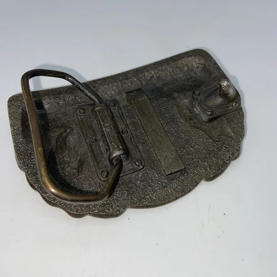 Vintage B.A.S.S. Bass Anglers Sportsman Society Fishing 1990 cinturón hebilla pez Foto 4 de 4