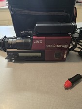 1989 JVC Red GR-60U AA-V6U Videomovie VHSC Charger/Manual/Case/Keys/TV Adapter