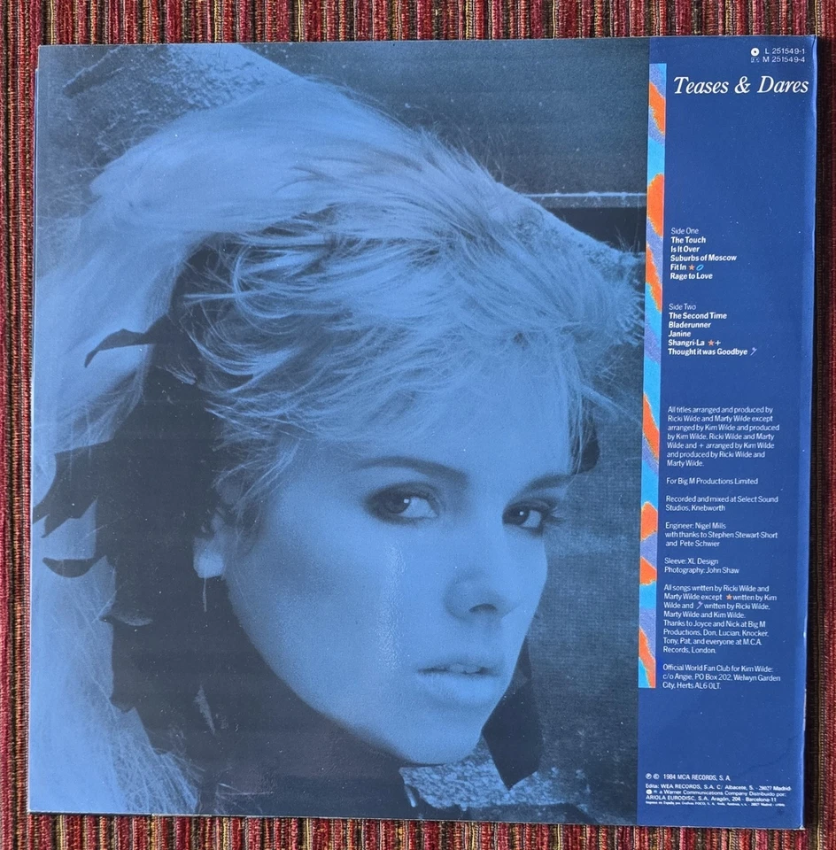 KIM WILDE - TEASES AND DARES RARE 1984 SPAIN PROMO LP, MINT - Image 2 of 4