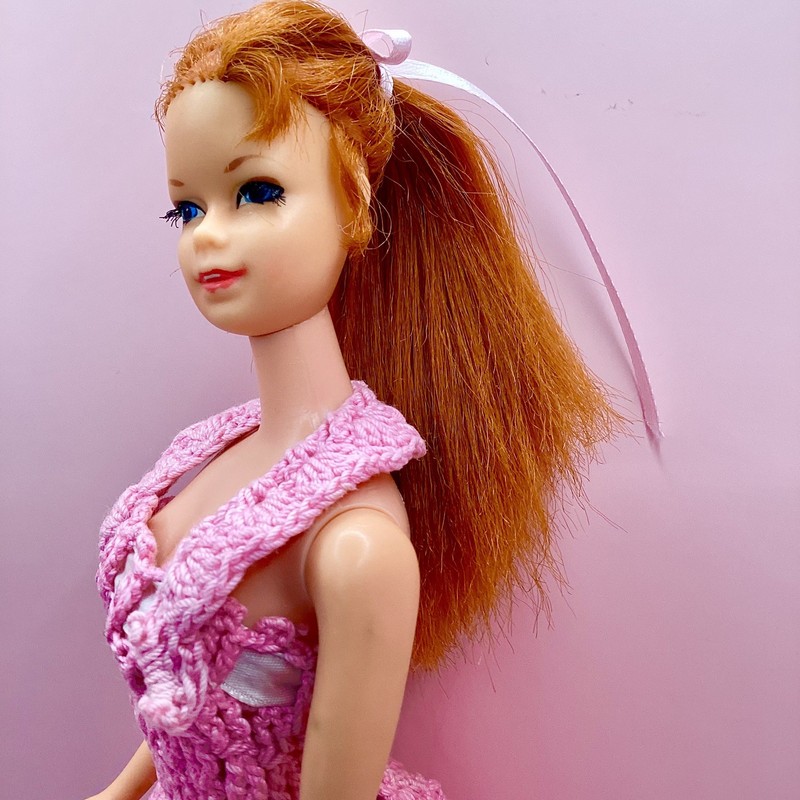 Vintage 1968 STACEY TNT Barbie Friend 1165 SPIT CURLS Eyelashes JAPAN Shoe BOOK