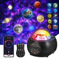 Galaxy Projector, Star Projector for Bedroom, Planet Night Lights Projector w...