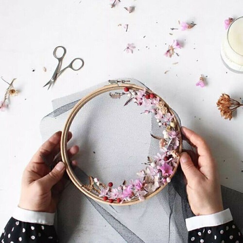 10PCS Wooden Embroidery Hoops Set Bamboo Circle Cross Hoop Stitch Tools 4In/3In - Picture 5 of 14