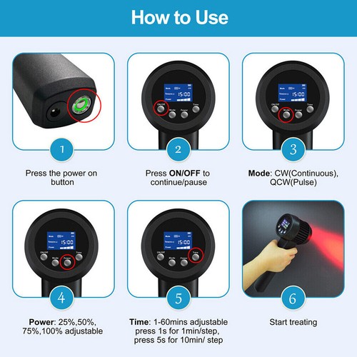 Cold Laser Therapy Body Pain Relief 8W Soft Healing Lazer Device Pet Friendly - Picture 11 of 12