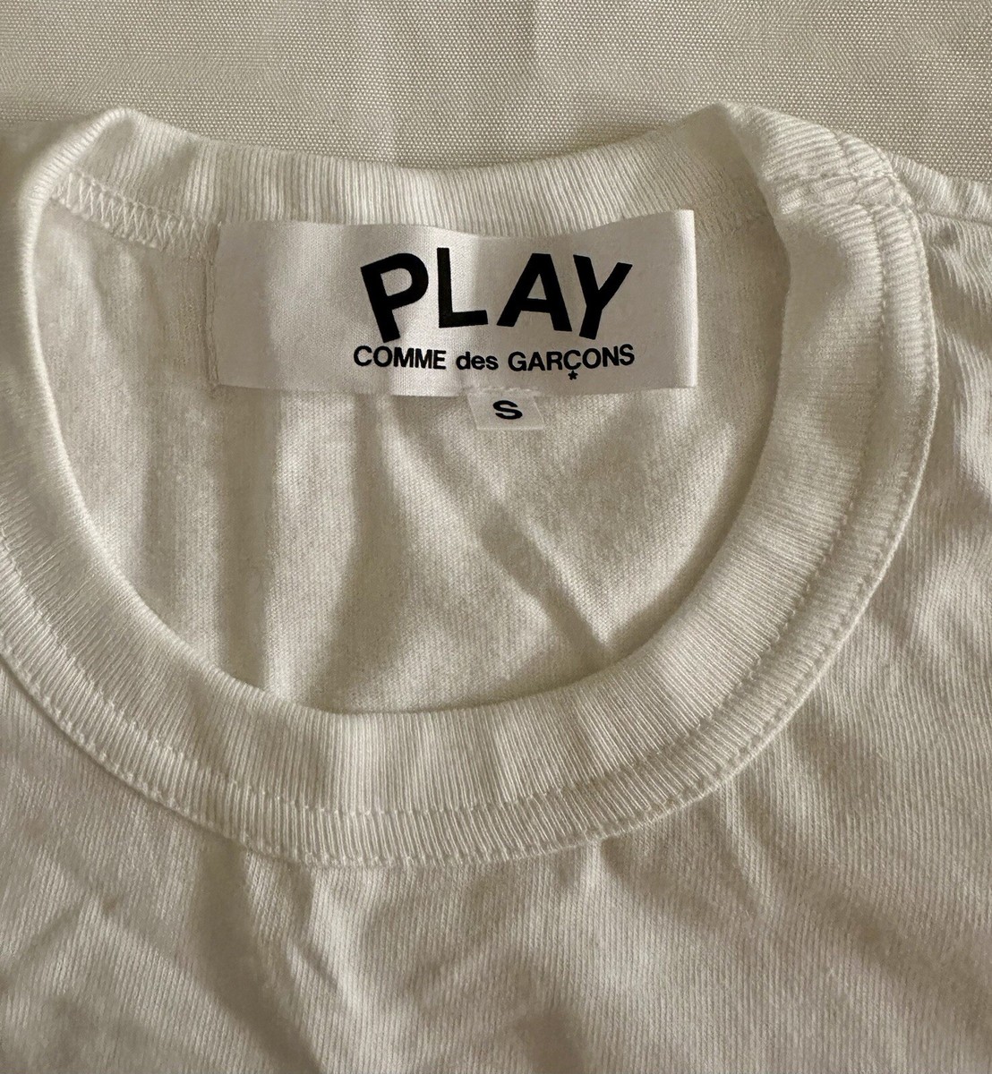 PLAY COMME des GARÇONS ホワイト Tシャツ S Comme Des Garcons Playアウトレット：Tシャツ メンズ