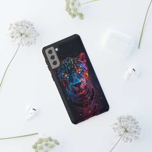 Abstrakt Jaguar Neon Leopard - Handy Tinte Hülle für Samsung Galaxy S25 S24 S23 S22 - Bild 73 von 91