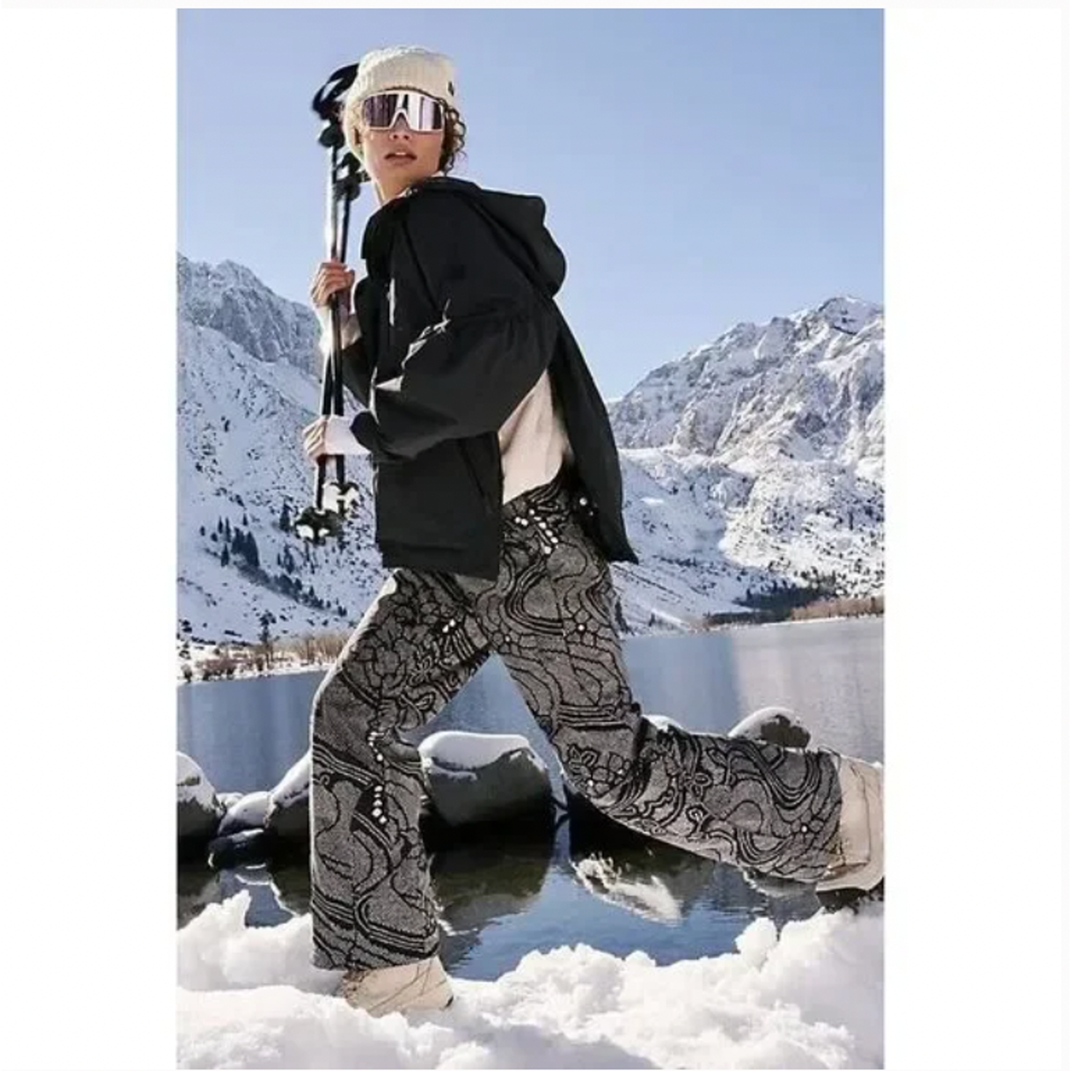 Free People Movement Bunny Slope Printed Ski Pants Snow XS