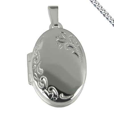 Medallion polished for 4 pictures amulet flower plant tendril also chain engraving