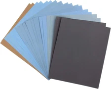 9X11 Inch 18 Sheets Sandpaper, Wet or Dry 2000-12000 Grit 9 Assortment Sand Pape