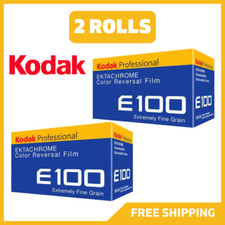 FRESH 2 x Kodak Professional E100 35mm 36exp Color Reversal Film 07/2026