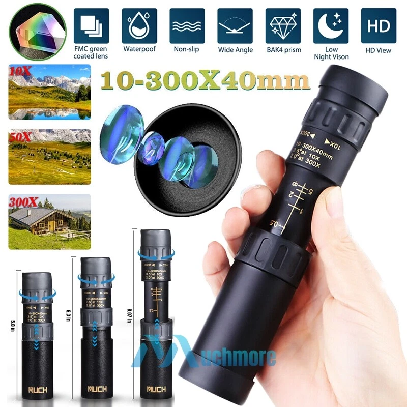 Day/Night Military Telescope 4K 10-300X40mm Stretch Zoom HD Monocular Waterproof - Image 2 of 4