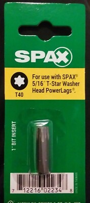 5/16 star drill bit SPAX T40 T-STAR DRILL BIT