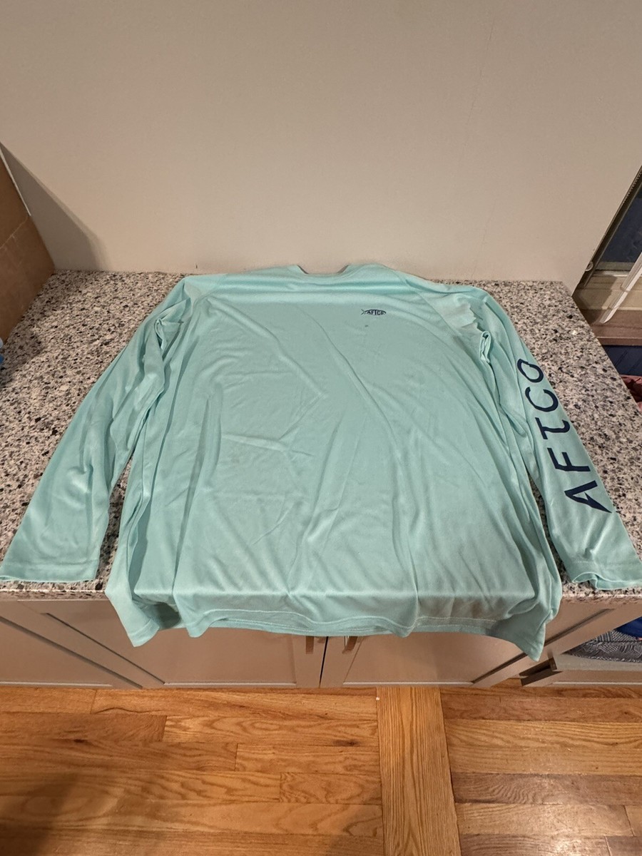 Chemise AFTCO AFTech Pêche Homme Taille L - Melon - Manches Longues Légère