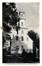 Vintage Postcard 1930s Main Chapel, Fort Benning, Columbus, Georgia (GA)