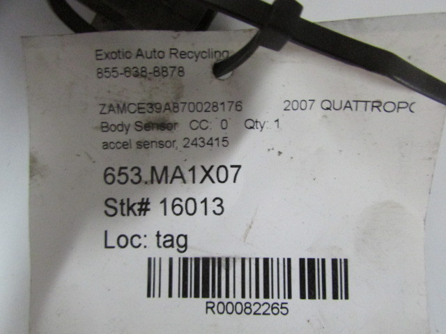 Maserati Quattroporte, Coupe, Spyder, Accelerator Sensor, Used P/N 243415