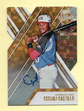 2017 Panini Elite Extra STATUS GOLD Estanli Castillo #1/1 SP RC AUTO - RAYS