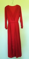 Vintage Dixie Belle Peignoir Negligee gown robe set Red Large 38-40 NOS Ck. Dims