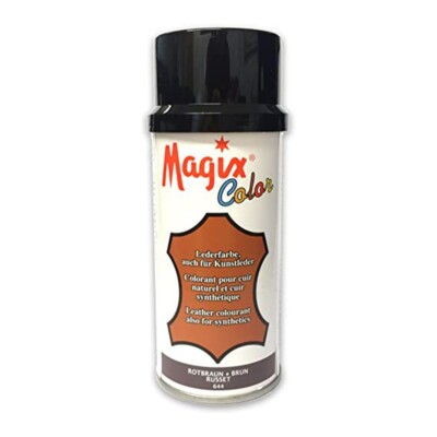 MAGIX 180ml Leder Vinyl FÄRBE Lack Spray Schuhe Stiefel Autositze Sofas Russet