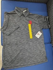 Champion Polo Golf Summer Indiana University Hoosiers Grey Size Medium