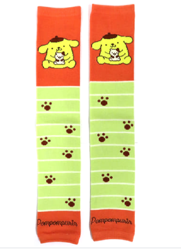 Sanrio Pompompurin Pom Pom Purin Atari Kuji 2021 Leg Warmers Orange Brand New! - Picture 3 of 3