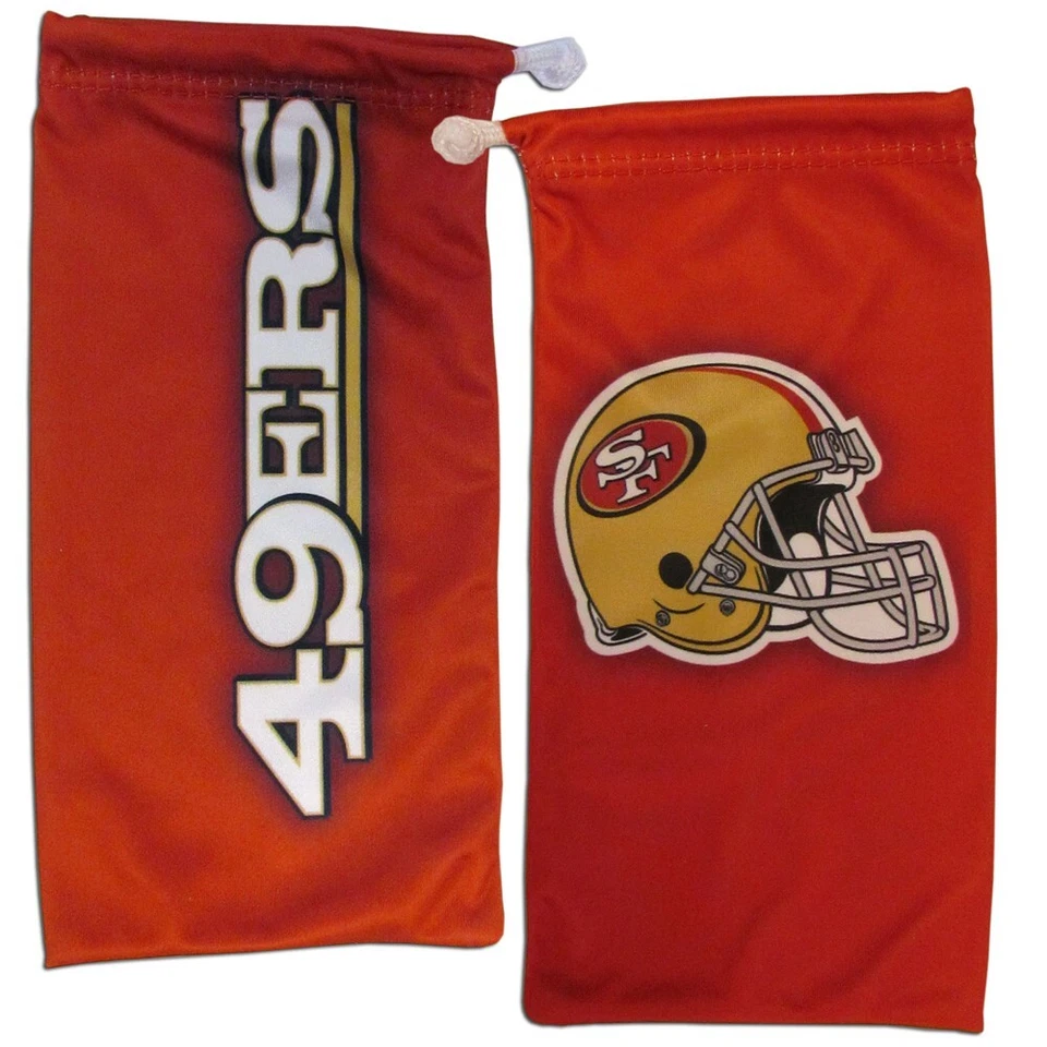 San Francisco 49ers Chrome Wrap Sunglasses with Microfiber Bag (NFL Football) - Image 4 of 4