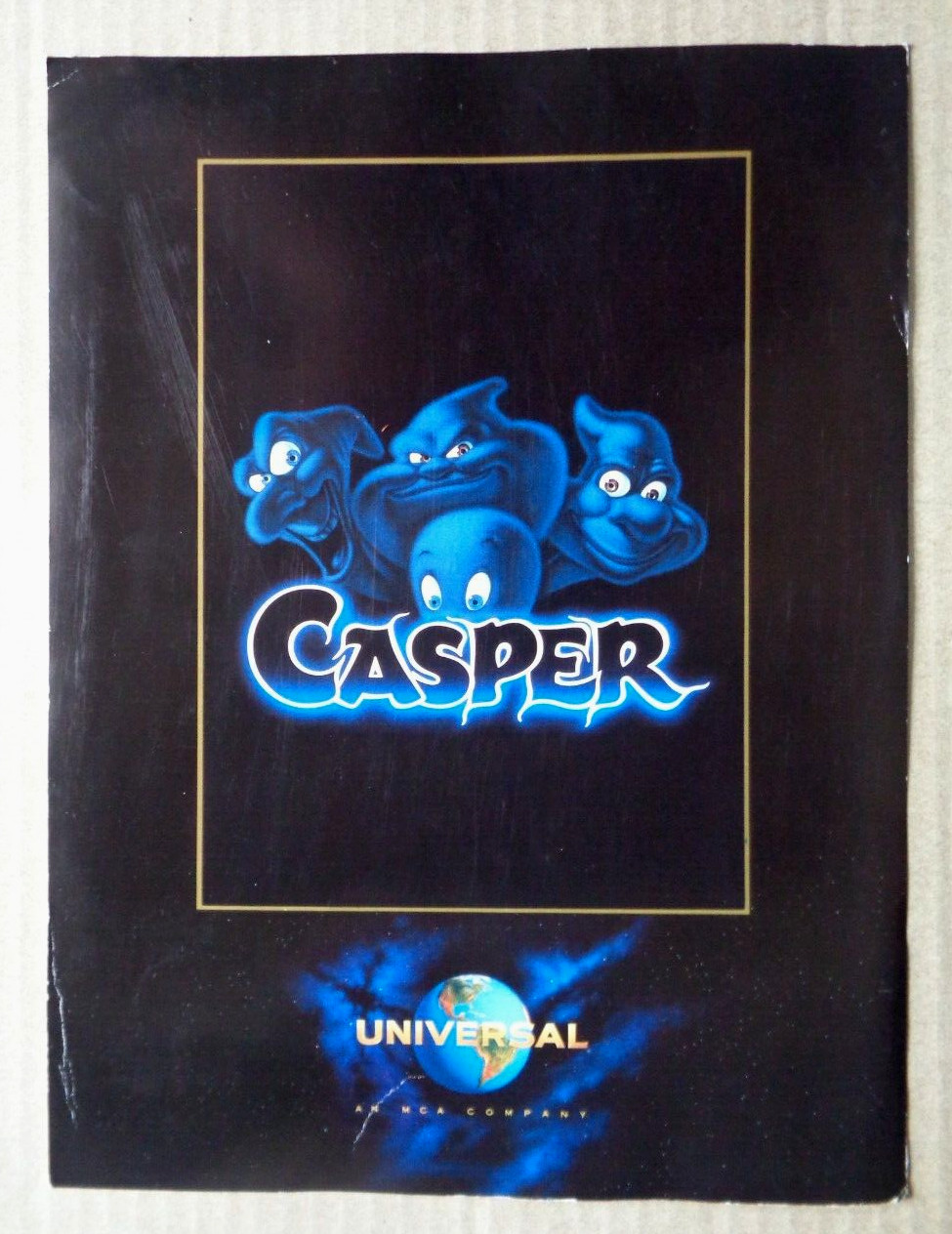 CASPER 1995 Premiere Program Credit Sheet Christina Ricci