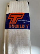 Men's VTG Double T Trenway Textiles White Tube Socks 9-15 Made In USA 90s NOS