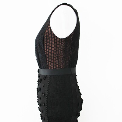 NEW Byron Lars Beauty Mark Gisella Lace & Button Classic Black Sheath Dress,  0P | eBay