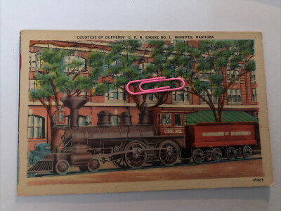 Countess Of Dufferin Canadian Pacific Railway Engine #1 Winnipeg Manitoba PC