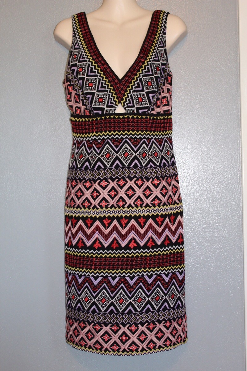 NWT Akemi + Kin Anthropologie Embroidered Sheath Dress 4 | eBay