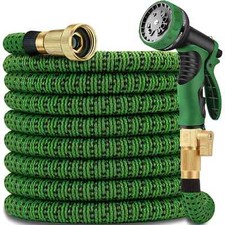 50FT Hose Upgraded Leakproof Lightweight No-Kink Water Hose Flexible - Green