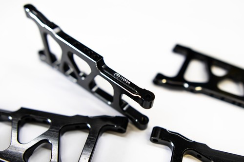 CR (F + R) Black Aluminum A-Arms For Traxxas Slash 4x4, Rustler, Stampede - Picture 4 of 10