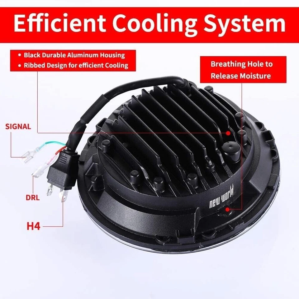  Faróis de LED Pontiac Ventura 1971, 1972, 1973, 1974, 1975, 1976, 1977 - Imagem 4 de 4