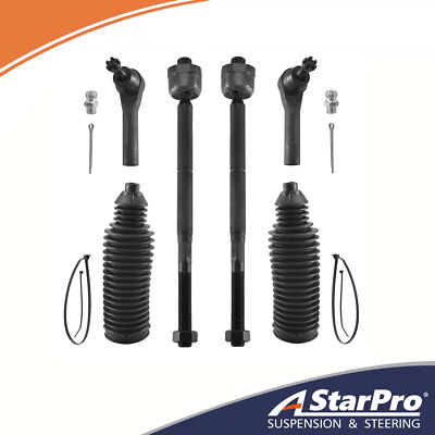 Front Inner Outer Tie Rods for Chevy Tahoe Suburban Silverado Sierra 1500 Yukon