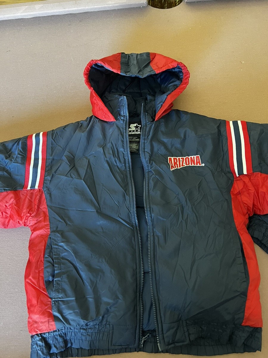 Vtg Starter University of Arizona Wildcats Hooded Puffer jacket