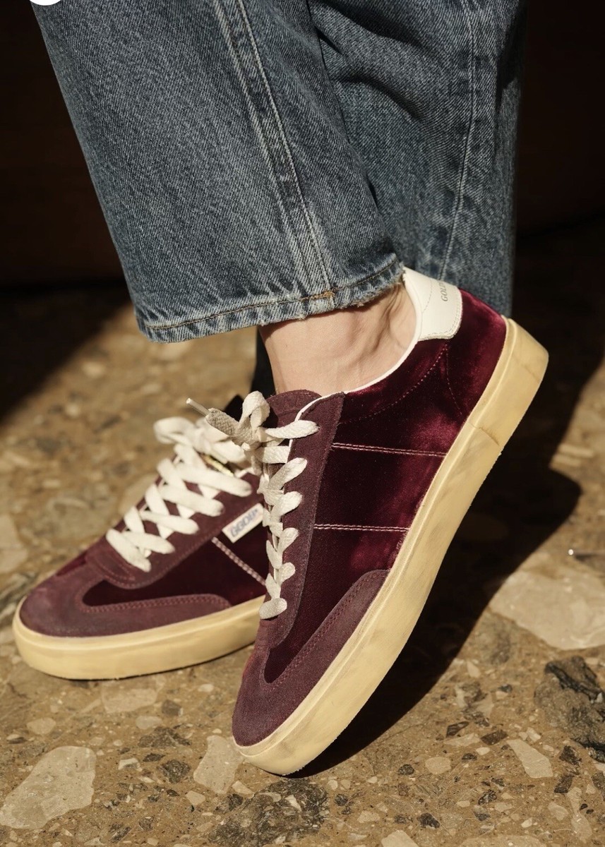Golden Sneaker Soul-Star スニーカー Golden Goose Soul Star Sneaker Burgundy Velvet/Milk Sz 38