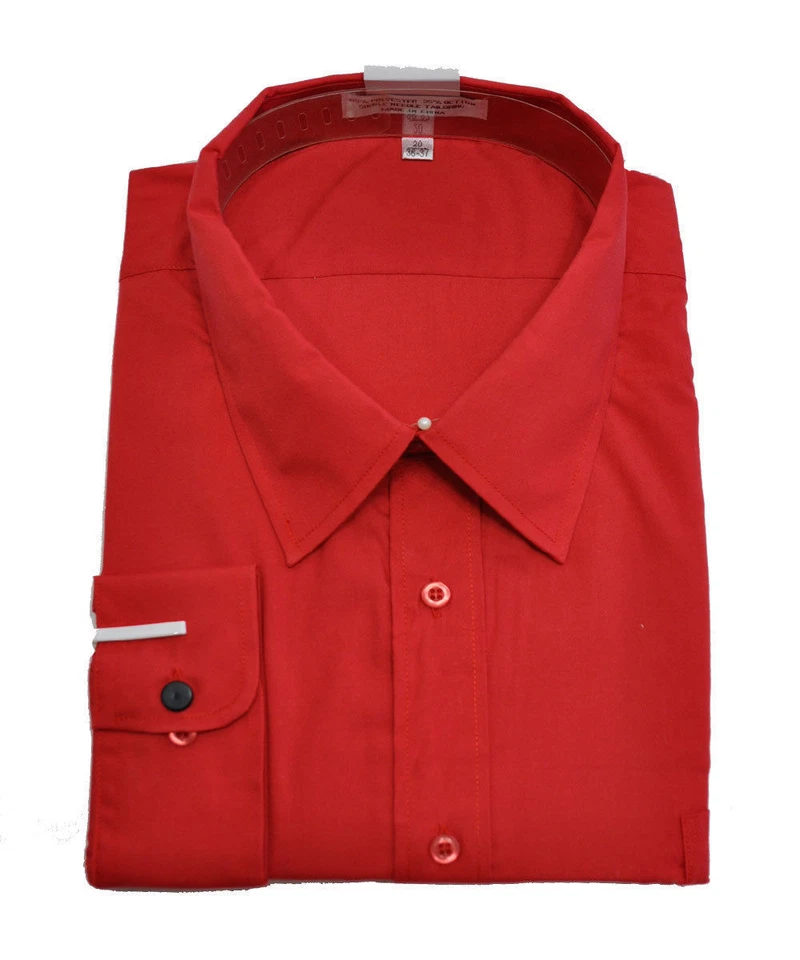 Camisa de vestir hombre color gris oscuro manga larga (17 1/2 / 34-35) Foto 2 de 3