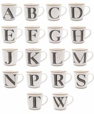 NEW ALPHABET MUGS LETTERS NOVELTY CERAMIC COFFEE TEA CUP DRINKING XMAS GIFT