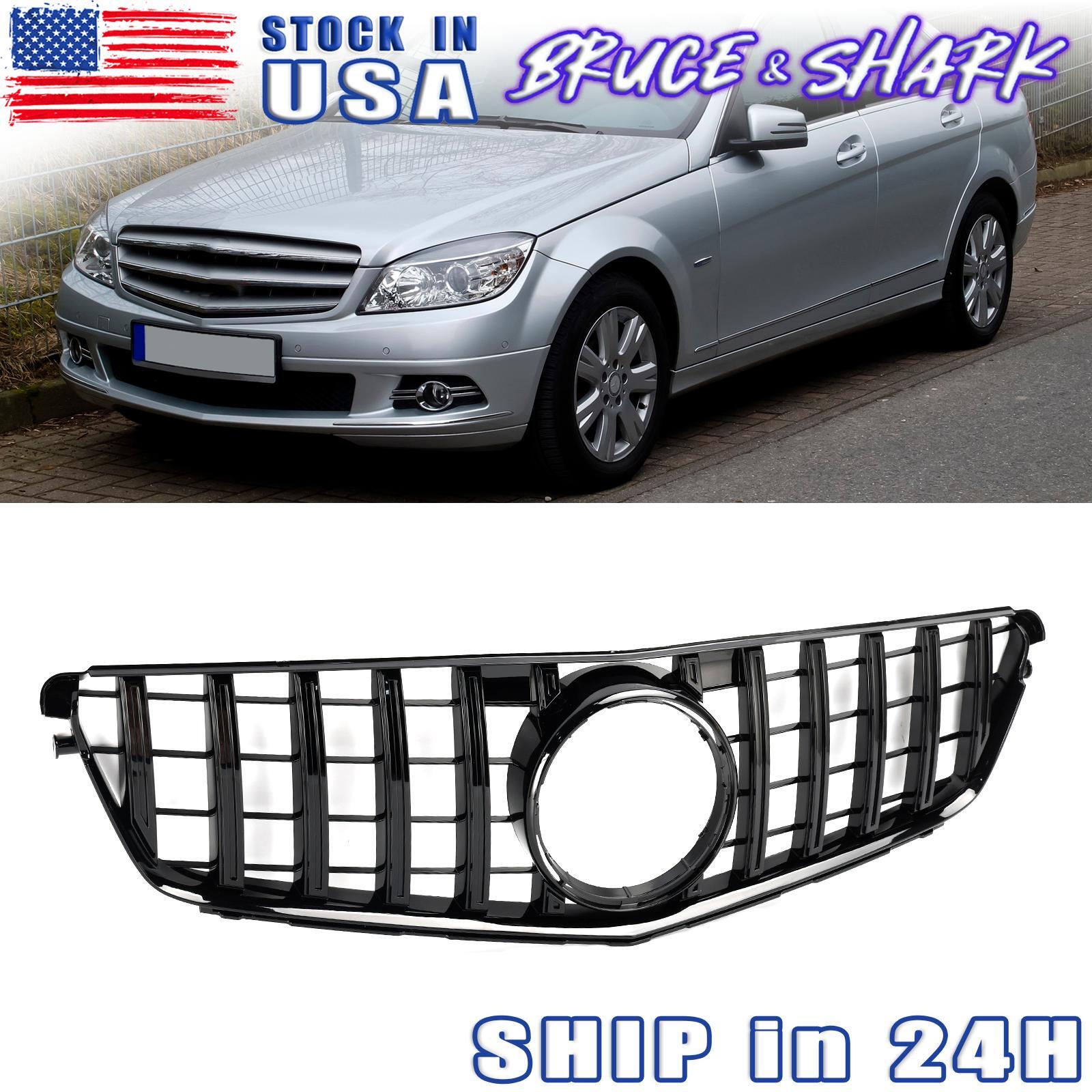 NEW GTR Style Front Bumper Grille Grill Fit Benz C-Class W204 C300 C350 2008-14